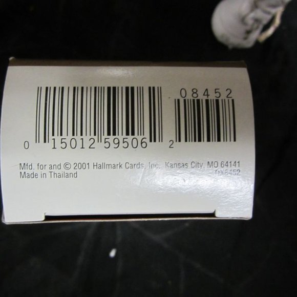 2001 HALLMARK PORCELAIN BELL ANGEL GODCHILD KEEPSAKE ORNAMENT, ORIG BOX - Picture 3 of 6